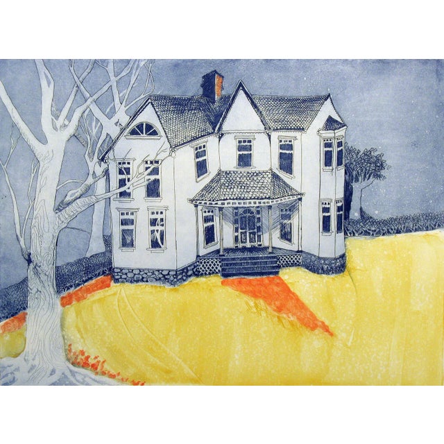 "1601 Charles St" unframed limited edition intaglio etching by Lin Carte Anderson. Pencil signed, titled and numbered by...