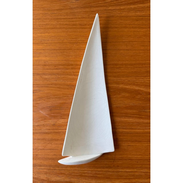 Set of 2 Ceramic Wall Art Sailboats by Riddell Pottery For Sale In Austin - Image 6 of 10