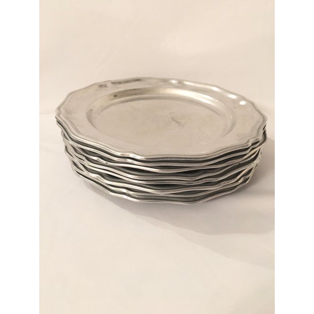 Vintage Wilton Columbia Pewter Dinner Plates Set of 8 Chairish