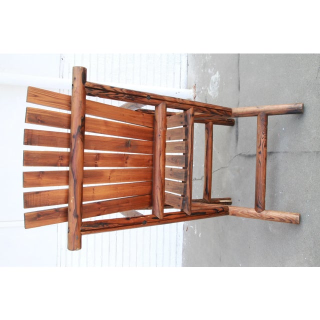 Pair Of Large Wood Deck Garden Arm Chairs 26”x28”x56” Arm Height 37” Seat height 27”