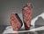 Set of 2 fragment red vases by donatas zukauskas. Dimensions: tall: d 7 x w 22 x h 56 cm. Short: d 7 x w 29 x h 37 cm....