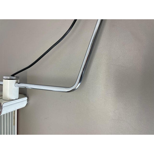 Adjustable Orange Metal Wall Light attributed to Wilhem Braun-Feldweg Doria Light, Germany, 1970s For Sale - Image 6 of 18