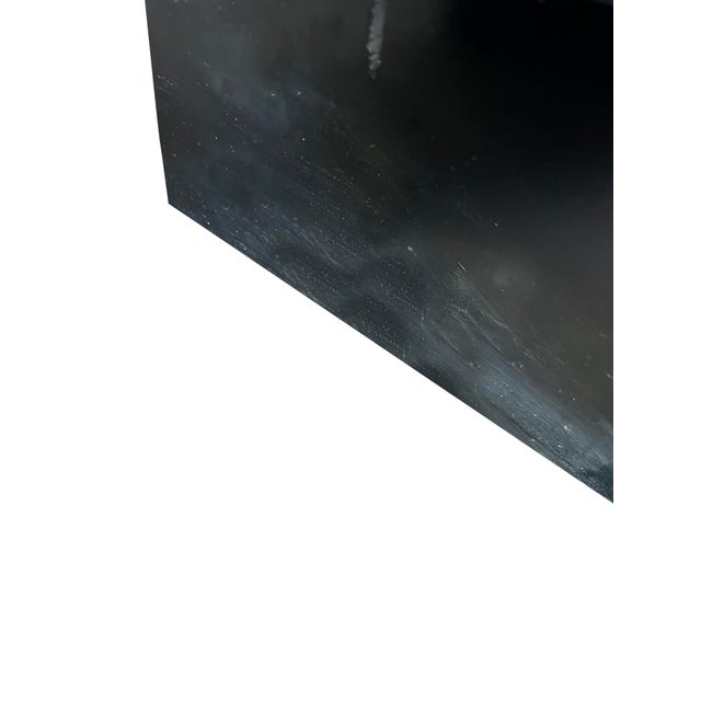 Vintage Milo Baughman Style Burl and Black Tall Dresser or Wardrobe, Chifferobe in Modern Design For Sale In New York - Image 6 of 8