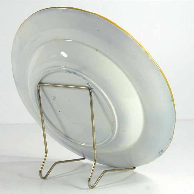 Blue Staffordshire Decorative Pottery Plate For Sale - Image 8 of 9