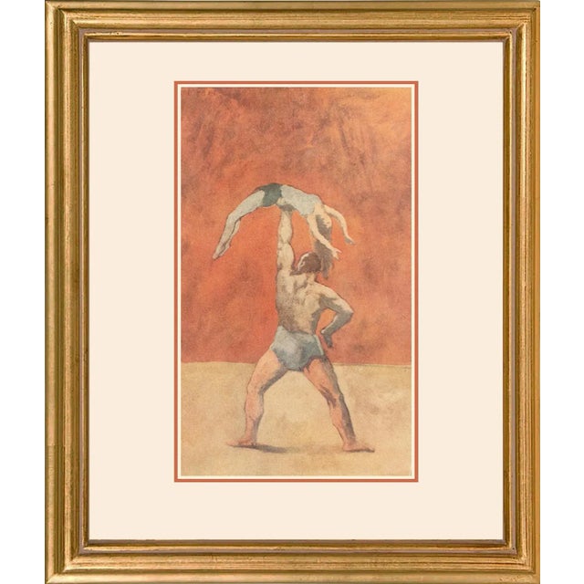 Salmon 1948 Pablo Picasso, "Acrobates" First Edition Period Parisian Offset Lithograph For Sale - Image 8 of 10
