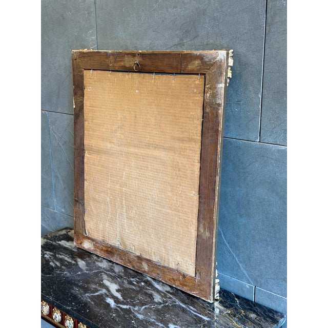 Wood French Napoleon III Gilt Mirror with Ornate Floral Frame, 1860-1880 For Sale - Image 7 of 9