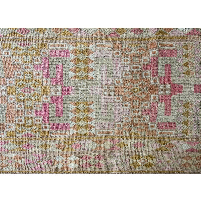 Textile Vintage Turkish Oushak Runner For Sale - Image 7 of 12