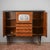 Herringbone Veneered Sideboard with Bar Drop-Down Door For Sale - Image 5 of 9