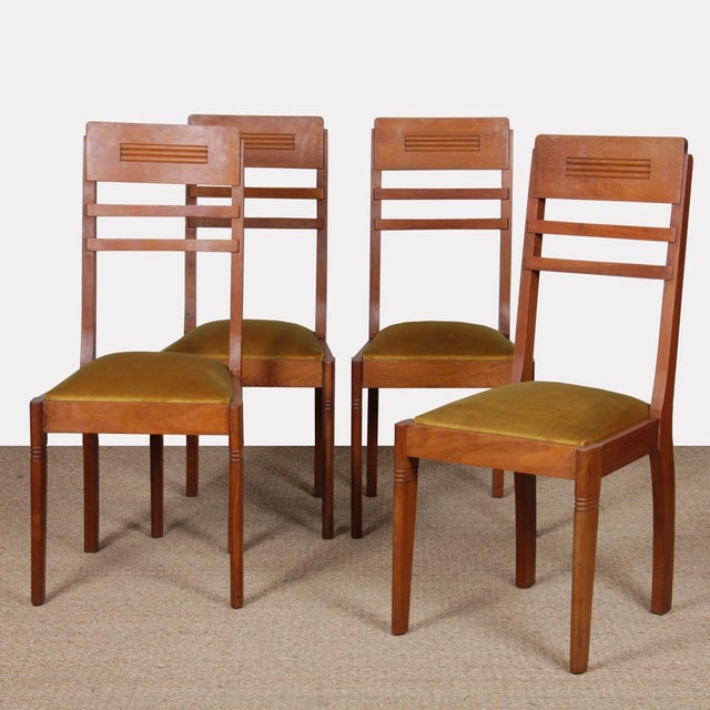 French Side Chairs, 1950s, Set of 4 For Sale - Image 6 of 10