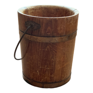 Mid 20th Century Handmade Wooden Bucket