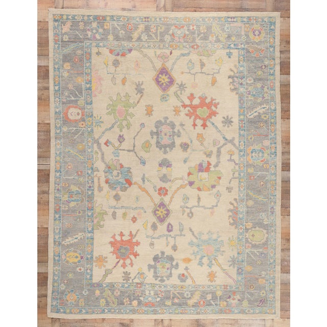 Turkish Oushak Rug - 09'02 X 12'01 For Sale - Image 9 of 9