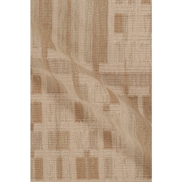 Camel Contemporary Art Deco Style Geometric Wool Kilim by Rug & Kilim, India For Sale - Image 8 of 11