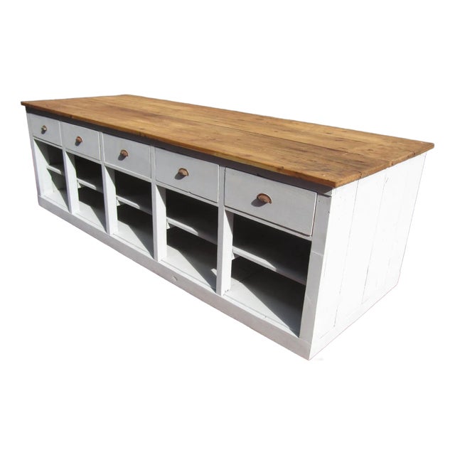 1900s Antique Massive Farmhouse Island For Sale