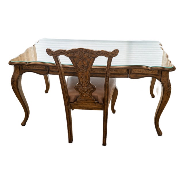 French Provincal Desk and Chair Seven Seas by Hooker For Sale