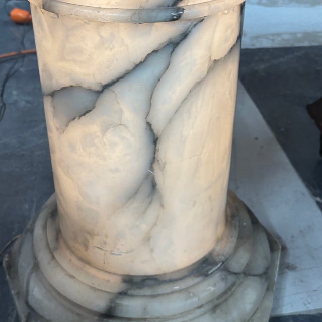 Antique Liberty Illuminated Alabaster Column, 1920s For Sale - Image 6 of 15