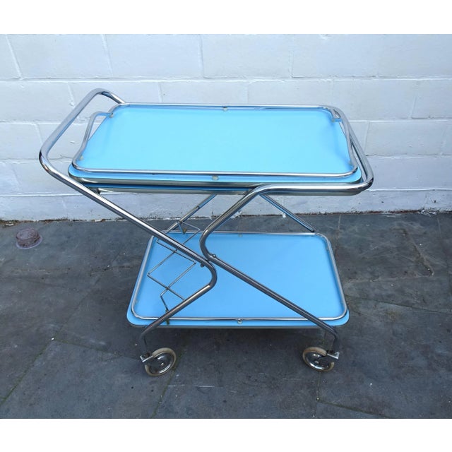 Trolley Bar Cart with Removeable Serving Tray from Torck, Belgium, 1960s For Sale - Image 12 of 12