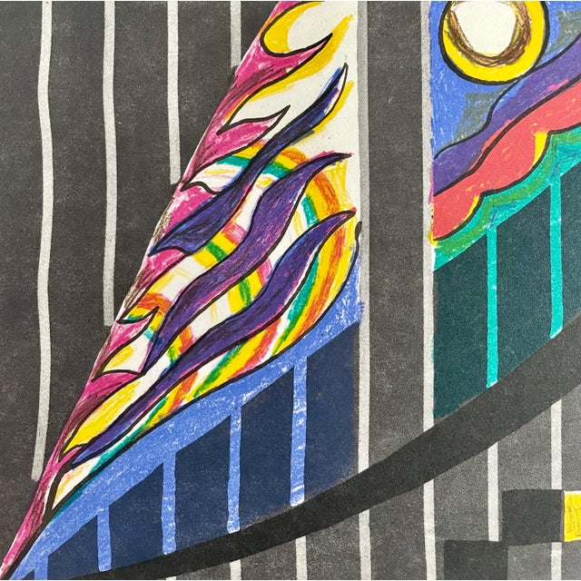 Surrealism Myriam Bat Yosef, Feminist Surrealist French Abstract Colorful Lithograph Print Myriam Bat Yosef For Sale - Image 3 of 7