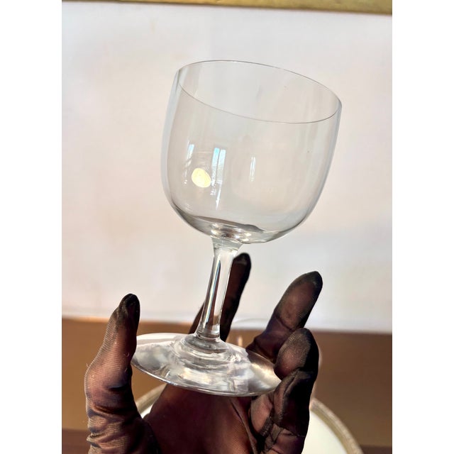 Glass Water and Wine Glasses from Baccarat, 1890s, Set of 2 For Sale - Image 7 of 8