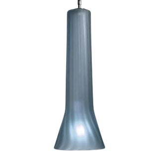 Flare Frosted Pendant Light from the Flashlight Collection in Steel Blue For Sale