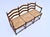 Chestnut Vintage French Provincial Style Ladder Back Bench Rush Seat For Sale - Image 8 of 16