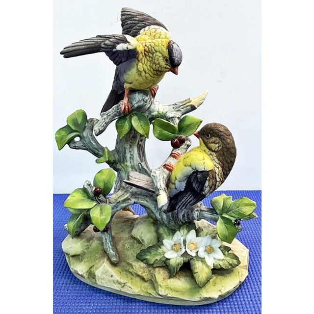 Ceramic 1980s the Goldfinches Figurine by Andrea For Sale - Image 7 of 9