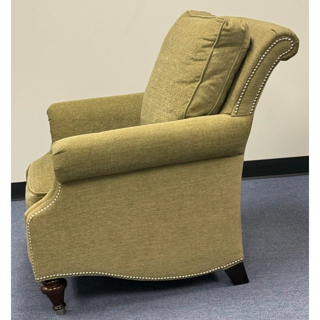 Pistachio Bassett Upholstered Rolled Arm Upholstered Chair For Sale - Image 8 of 11