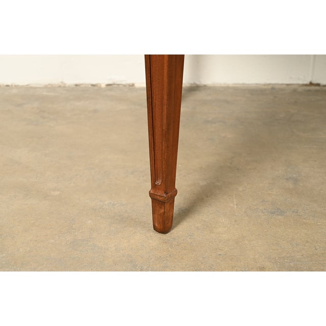 Drexel French Regency Louis XVI Cherry Wood Extension Dining Table, Newly Refinished For Sale - Image 12 of 13