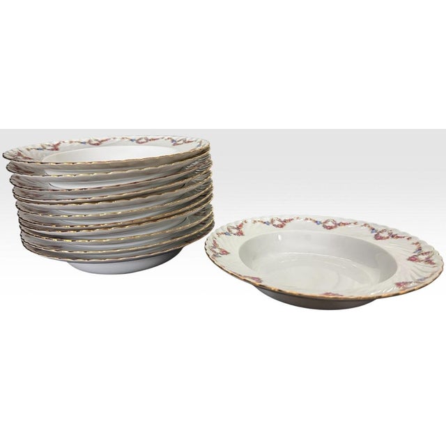 Vintage Royal Tettau Germany Pink Floral Fine Porcelain Dinnerware Set Service for 12 - 95 Pieces For Sale - Image 14 of 18