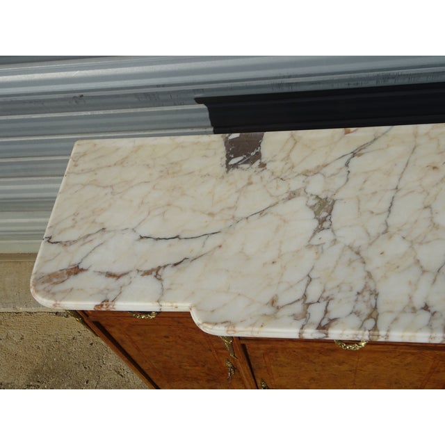 Louis XVI Style Buffet in Burr Walnut with Gilt Bronze Mounts, 1800s For Sale - Image 11 of 18