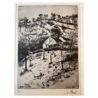 Josef Steib, Obstbäume in Cochem, 1926, Etching For Sale