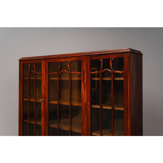 Art Nouveau Bookcase in Mahogany For Sale - Image 15 of 18