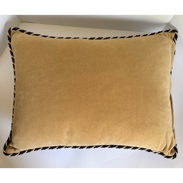 Chocolate Vintage “Golden Melon” Needlepoint Pillow in the Style of Lycette Designs With Down Insert For Sale - Image 8 of 11