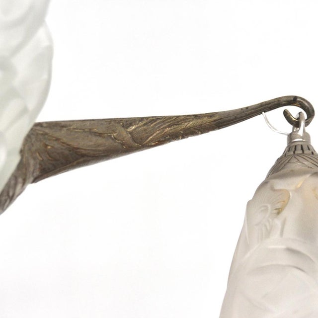 Art Deco French Pendant Lamp by David Gueron for Verrerie Dart Degué, 1920s For Sale - Image 11 of 18