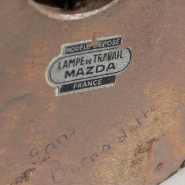 French Art Deco Table Lamp in Black Wood and Nickeled Metal from Mazda, 1920s For Sale - Image 4 of 8