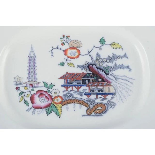 Large Japan Oval Dish in Faience from Rörstrand For Sale - Image 3 of 7