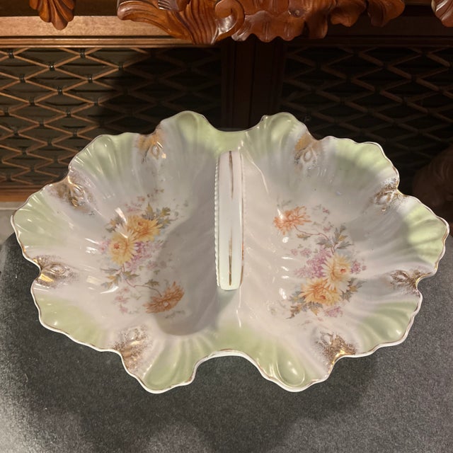 Antique Carl Tielsch (c.t.) Porcelain Serving Dish/Bowl. For Sale - Image 9 of 9