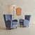 Mid 20th Century Italian Cornflower Blue Velvet Lounge Chair in the Manner of Paolo Buffa, 1950s For Sale - Image 5 of 11