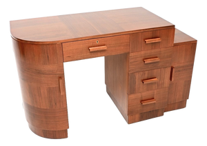Art Deco Figured Walnut Desk, 1930
