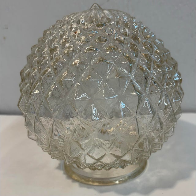 Vintage Glass Light Cover For Sale - Image 4 of 6
