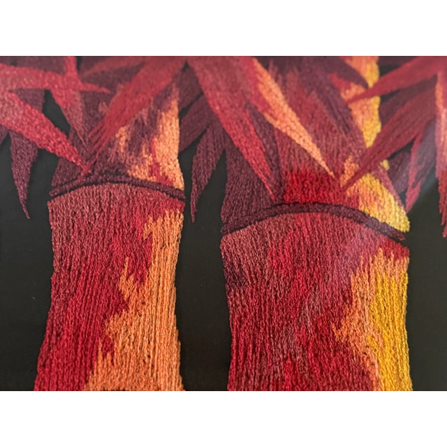 Textile Vintage Asian Embroidery Art C 1930s For Sale - Image 7 of 7