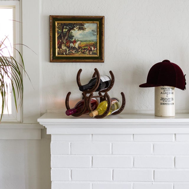 Custom Made St Croix Forge Horseshoe Wine Holder Forest Lake Minnesota For Sale - Image 4 of 11