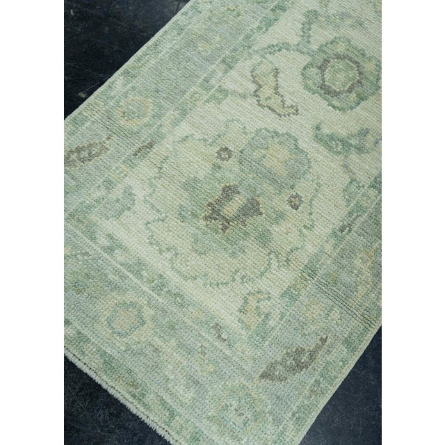 Ivory Turkish Oushak Rug 2'1" x 10'8" #19487 For Sale - Image 8 of 8