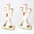 Ceramic Rörstrand Daldansen Folk Art Candelabra Pair, Swedish Mid-Century For Sale - Image 7 of 12