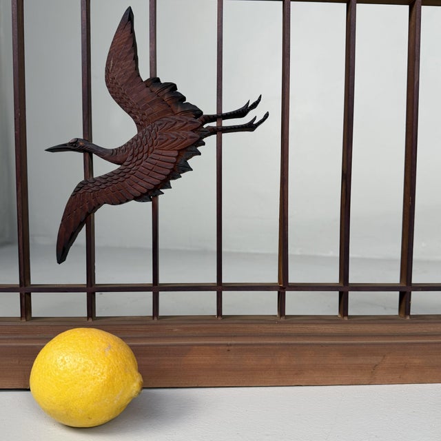 Japanese Ranma Panel with Cranes, 1930s For Sale - Image 6 of 13