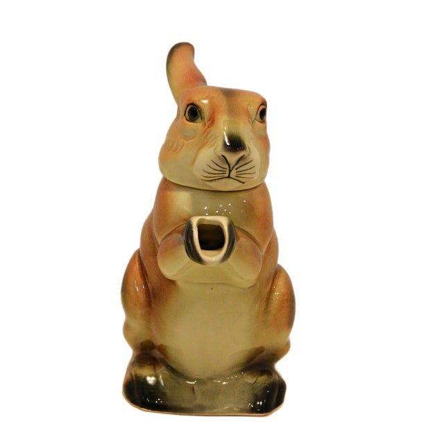 Post-Wwii German Ceramic Rabbit Figural Teapot Erphila u.s. Zone – Circa 1945–1949 For Sale - Image 4 of 10