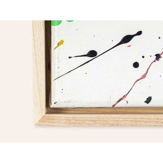 Textile Color Blob, Acrylic on Canvas, Framed For Sale - Image 7 of 14