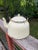 20th Century Rustic Enamel Yellow Tea Kettle Cottage Decor or Planter For Sale - Image 11 of 16