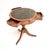 Hollywood Regency Antique Yew Wood Leather Top Drum Table, 1950s For Sale - Image 3 of 7