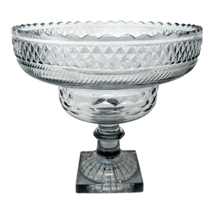 Antique Irish Tipperary Waterford Glass Cut Crystal Georgian Centerpiece Bowl