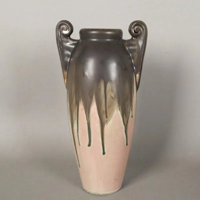Brown Art Nouveau Ceramic Vase by Gilbert Méténier For Sale - Image 8 of 8